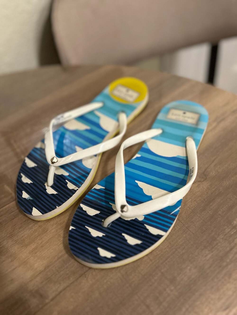 Kate Spade New York Feldon Cloud Print Flip Flops